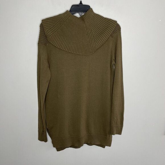 MICHAEL Michael Kors Womens Olive Green Cowl-Neck Pullover Sweater Sz S Tunic - Picture 5 of 8
